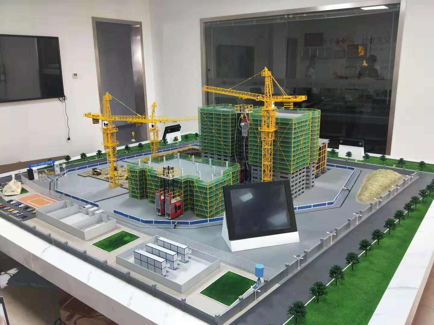 巴青县建筑施工场景模型